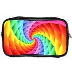 Psychedelic Rainbow Spiral Toiletries Bag (Two Sides)