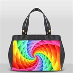 Psychedelic Rainbow Spiral Oversize Office Handbag