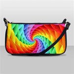 Psychedelic Rainbow Spiral Shoulder Clutch Bag