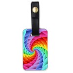 Psychedelic Rainbow Spiral Luggage Tag (one side)