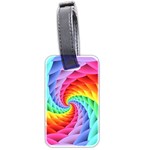 Psychedelic Rainbow Spiral Luggage Tag (two sides)