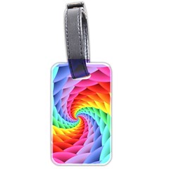 Psychedelic Rainbow Spiral Luggage Tag (two sides) from ArtsNow.com Back