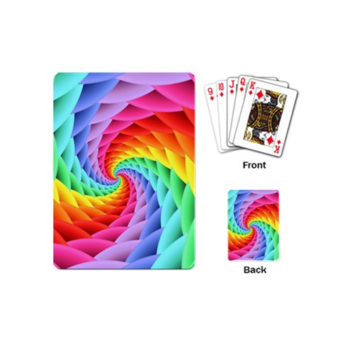 Psychedelic Rainbow Spiral Playing Cards (Mini) from ArtsNow.com Back