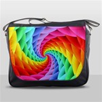 Psychedelic Rainbow Spiral Messenger Bag