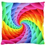 Psychedelic Rainbow Spiral Large Cushion Case (One Side)