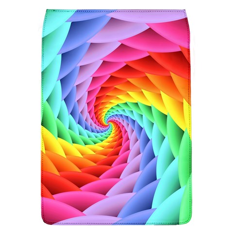 Psychedelic Rainbow Spiral Removable Flap Cover (L) from ArtsNow.com Front