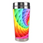 Psychedelic Rainbow Spiral Stainless Steel Travel Tumbler