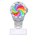 Psychedelic Rainbow Spiral Plastic Nurses Watch