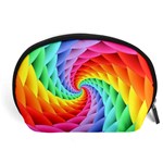 Psychedelic Rainbow Spiral Accessory Pouch (Large)