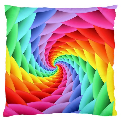 Psychedelic Rainbow Spiral Standard Flano Cushion Case (One Side) from ArtsNow.com Front