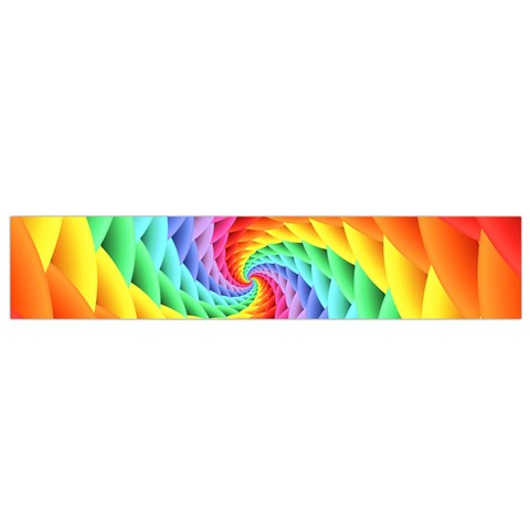 Psychedelic Rainbow Spiral Flano Scarf (Small) from ArtsNow.com Front