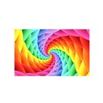 Psychedelic Rainbow Spiral Satin Wrap