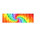 Psychedelic Rainbow Spiral Satin Scarf (Oblong)