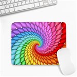 Psychedelic Rainbow Spiral Small Mousepad