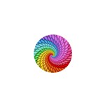 Psychedelic Rainbow Spiral 1  Mini Button