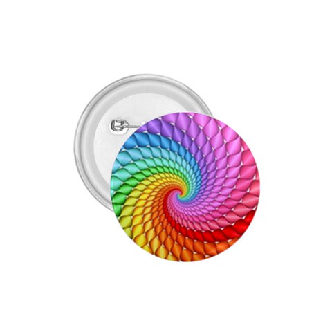 Psychedelic Rainbow Spiral 1.75  Button from ArtsNow.com Front