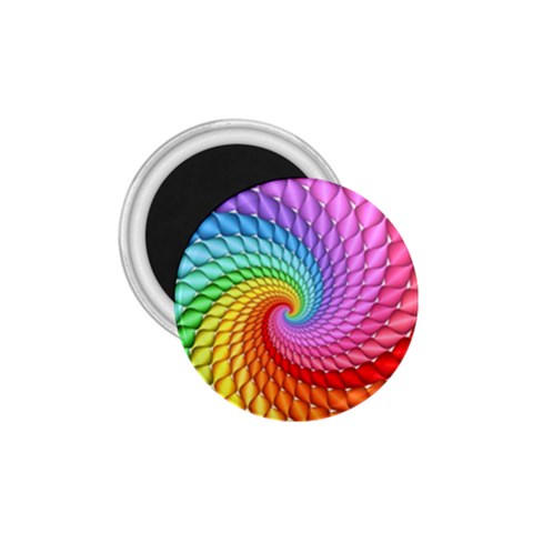 Psychedelic Rainbow Spiral 1.75  Magnet from ArtsNow.com Front