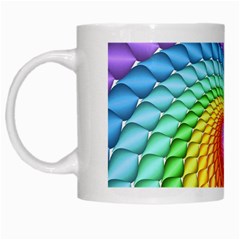 Psychedelic Rainbow Spiral White Mug from ArtsNow.com Left