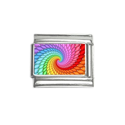 Psychedelic Rainbow Spiral Italian Charm (9mm) from ArtsNow.com Front