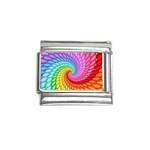 Psychedelic Rainbow Spiral Italian Charm (9mm)