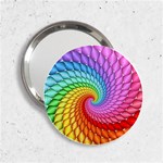 Psychedelic Rainbow Spiral 2.25  Handbag Mirror