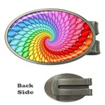 Psychedelic Rainbow Spiral Money Clip (Oval)