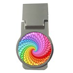 Psychedelic Rainbow Spiral Money Clip (Round)