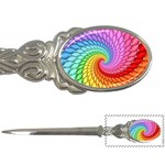 Psychedelic Rainbow Spiral Letter Opener