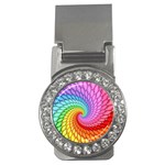 Psychedelic Rainbow Spiral Money Clip (CZ)