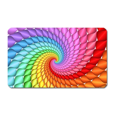 Psychedelic Rainbow Spiral Magnet (Rectangular) from ArtsNow.com Front