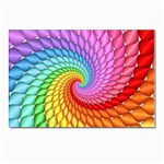 Psychedelic Rainbow Spiral Postcard 4  x 6 