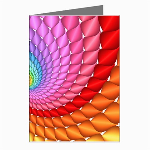 Psychedelic Rainbow Spiral Greeting Card from ArtsNow.com Left