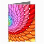 Psychedelic Rainbow Spiral Greeting Card