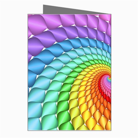 Psychedelic Rainbow Spiral Greeting Card from ArtsNow.com Right