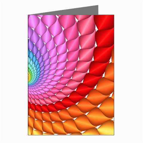 Psychedelic Rainbow Spiral Greeting Cards (Pkg of 8) from ArtsNow.com Left