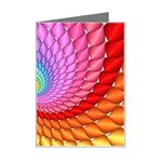 Psychedelic Rainbow Spiral Mini Greeting Card