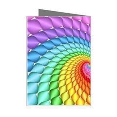 Psychedelic Rainbow Spiral Mini Greeting Card from ArtsNow.com Right