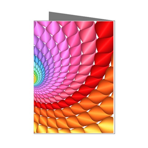 Psychedelic Rainbow Spiral Mini Greeting Cards (Pkg of 8) from ArtsNow.com Left