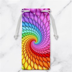 Psychedelic Rainbow Spiral Jewelry Bag from ArtsNow.com Front