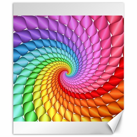 Psychedelic Rainbow Spiral Canvas 8  x 10  from ArtsNow.com 8.15 x9.66  Canvas - 1