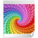 Psychedelic Rainbow Spiral Canvas 8  x 10 