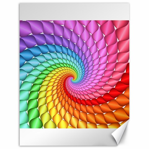 Psychedelic Rainbow Spiral Canvas 12  x 16  from ArtsNow.com 11.86 x15.41  Canvas - 1