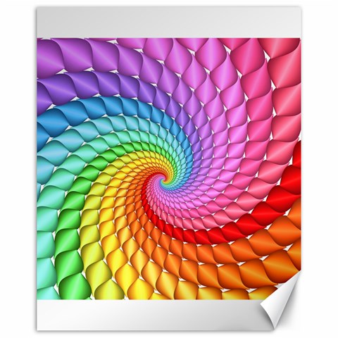 Psychedelic Rainbow Spiral Canvas 16  x 20  from ArtsNow.com 15.75 x19.29  Canvas - 1