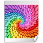 Psychedelic Rainbow Spiral Canvas 16  x 20 