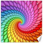 Psychedelic Rainbow Spiral Canvas 20  x 20 