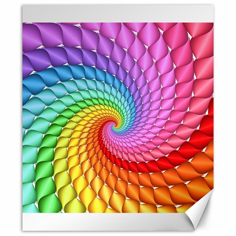 Psychedelic Rainbow Spiral Canvas 20  x 24  from ArtsNow.com 19.57 x23.15  Canvas - 1