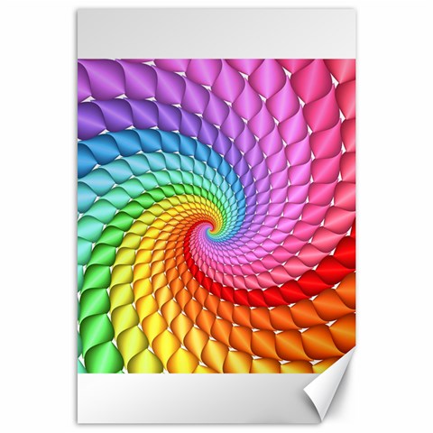 Psychedelic Rainbow Spiral Canvas 24  x 36  from ArtsNow.com 23.35 x34.74  Canvas - 1