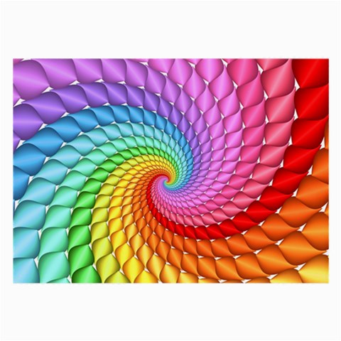 Psychedelic Rainbow Spiral Large Glasses Cloth from ArtsNow.com Front