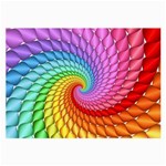 Psychedelic Rainbow Spiral Large Glasses Cloth