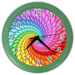 Psychedelic Rainbow Spiral Color Wall Clock